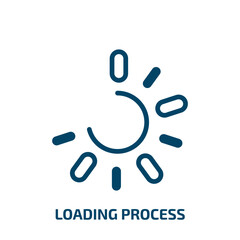 loading process icon from user interface collection. Filled loading process, loading, circle glyph icons isolated on white background. Black vector loading process sign, symbol for web design and
