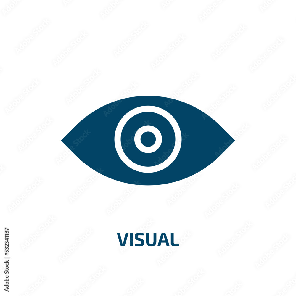 Poster visual icon from user interface collection. filled visual, screen, presentation glyph icons isolated