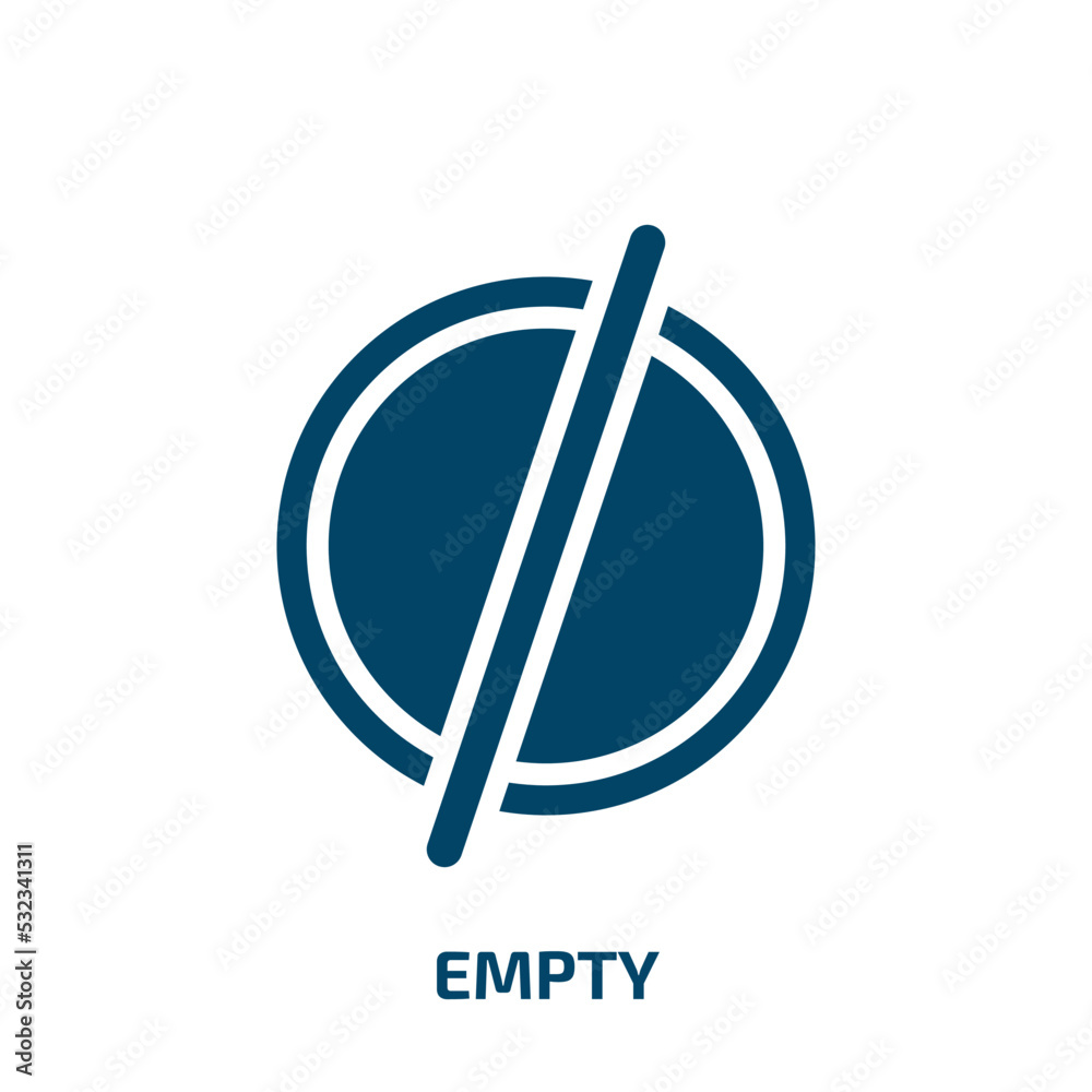 Poster empty icon from user interface collection. filled empty, box, container glyph icons isolated on whit