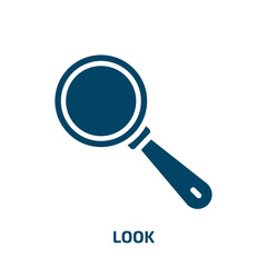 look icon from user interface collection. Filled look, technology, view glyph icons isolated on white background. Black vector look sign, symbol for web design and mobile apps