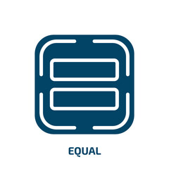 equal icon from user interface collection. Filled equal, equality, people glyph icons isolated on white background. Black vector equal sign, symbol for web design and mobile apps