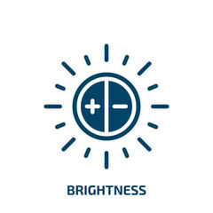 brightness icon from user interface collection. Filled brightness, bright, simple glyph icons isolated on white background. Black vector brightness sign, symbol for web design and mobile apps