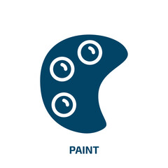 paint icon from user interface collection. Filled paint, brush, equipment glyph icons isolated on white background. Black vector paint sign, symbol for web design and mobile apps