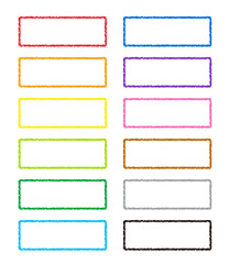 クレヨン素材 装飾 フレーム 12色セット