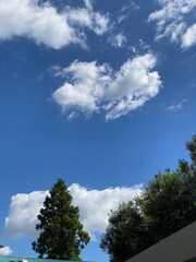 Beautiful September sky from Tokyo downtown Ueno, year 2022 Japan