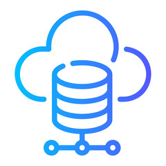 cloud data gradient icon