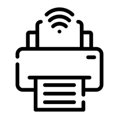 printer line icon