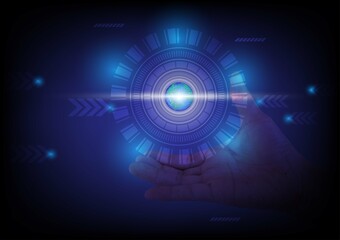 Hitech technology digital vector illustration.