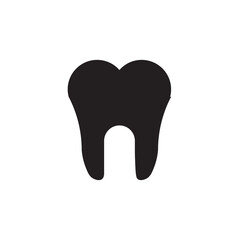 Graphic flat tooth icon for your design and website