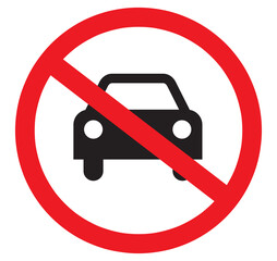 Car prohibited symbol.