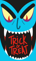 HALLOWEEN DRACULA FACE ILLUSTRATION OCTOBER HORROR HOLIDAY
