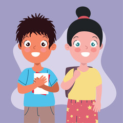 students couple back to school