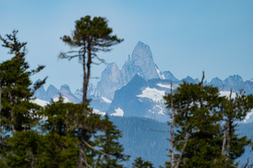 Devils thumb mountain in the Coast Mountain Range of Alaska and British Columbia