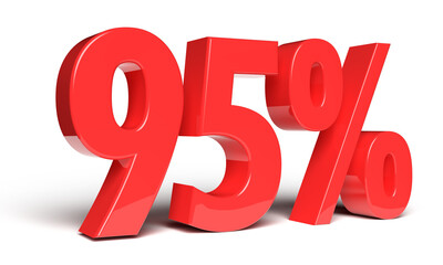 95 percent in 3d rendering isolated