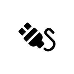 usb cable vector icon. computer component icon solid style. perfect use for logo, presentation, website, and more. simple modern icon design solid style