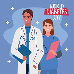 world diabetes day lettering