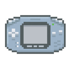 Retro video game console, object pixel art