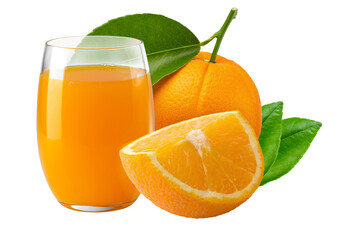 fresh orange fruit isolated on white background