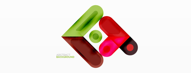 Square and circle minimal abstract background. Vector illustration for wallpaper banner background