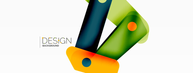 Tech minimal geometric wallpaper. Creative abstract background. Ribbon style stripes vector illustration for wallpaper banner background or landing page