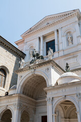 Architecture details in Bergamo from Italy