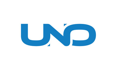 Fototapeta na wymiar UNO monogram linked letters, creative typography logo icon