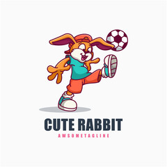 cute rabbit character mascot design