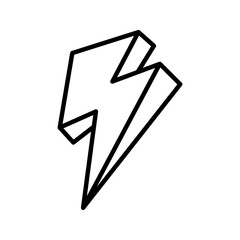 Lightning icon.  electric power sign. vector illustration