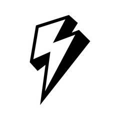 Lightning icon.  electric power sign. vector illustration