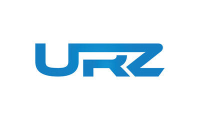 URZ monogram linked letters, creative typography logo icon