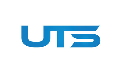 UTS monogram linked letters, creative typography logo icon