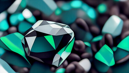 green diamond abstract background design 