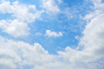 Naklejka na ściany i meble blue sky white clouds beautiful rural nature