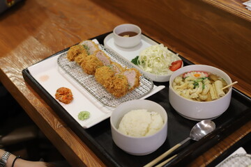 yummy Japanese cuisine pork cutlet
