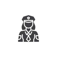 Policewoman vector icon