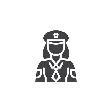 Policewoman vector icon