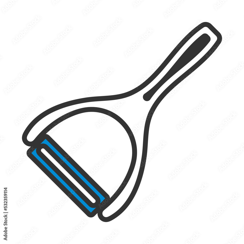 Poster vegetable peeler icon