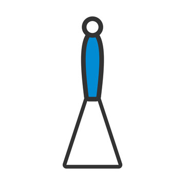 blue handled scraper tool clip art preview
