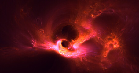 Obraz premium 3D rendering abstract fractal light background