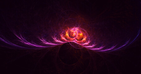 3D rendering abstract fractal light background