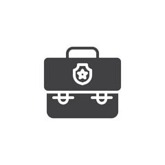 Police portfolio vector icon