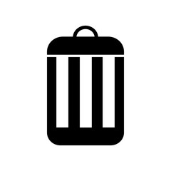 Graphic flat trash icon for your  design and website