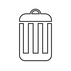 Graphic flat trash icon for your  design and website