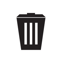 Graphic flat trash icon for your  design and website