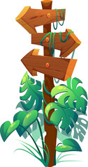 Tropical wooden signpost © klyaksun