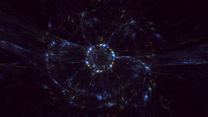 3D rendering abstract round light background