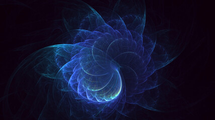 Obraz premium 3D rendering abstract colorful fractal light background