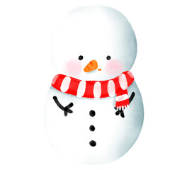 Christmas Snowman Watercolor