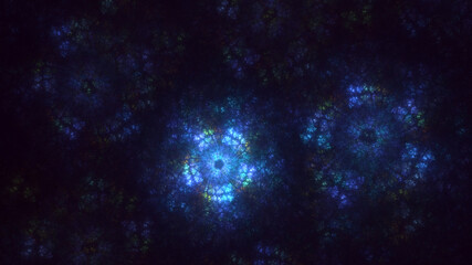 3D rendering abstract colorful fractal light background