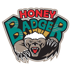 Honey Badger Mascot Front